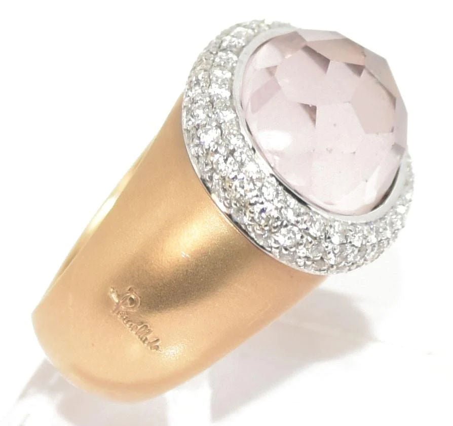 Bague signée Pomellato or rose ornée d'une morganite facettée - Castafiore