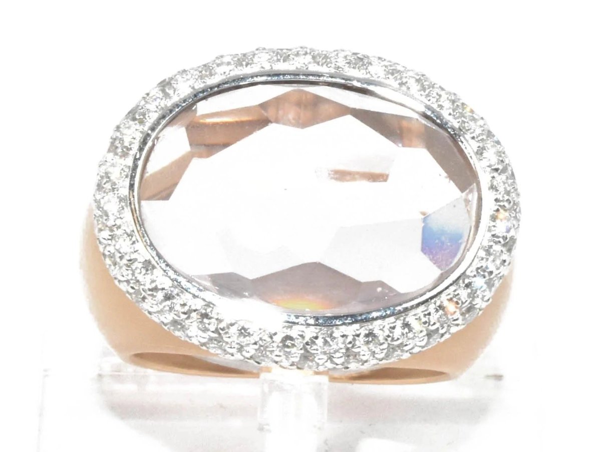 Bague signée Pomellato or rose ornée d'une morganite facettée - Castafiore