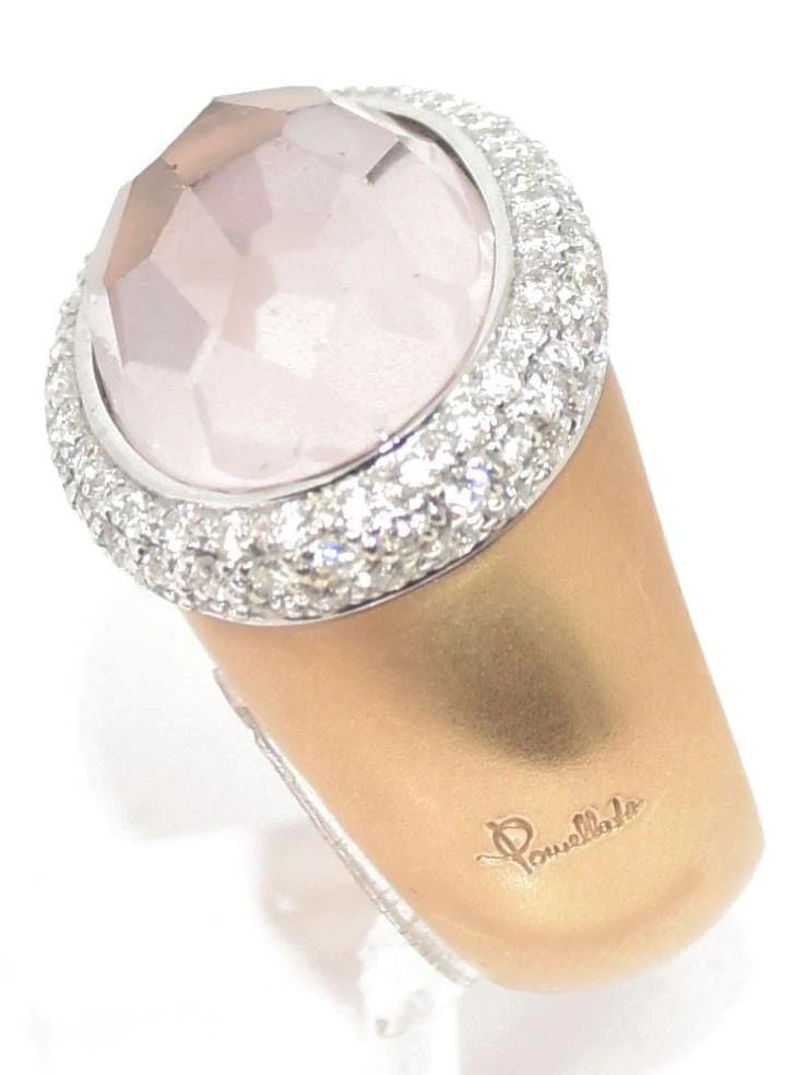 Bague signée Pomellato or rose ornée d'une morganite facettée - Castafiore