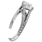 Bague solitaire 1 carat E/VS1 en or blanc et diamants - Castafiore