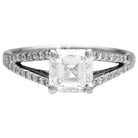 Bague solitaire 1 carat E/VS1 en or blanc et diamants - Castafiore