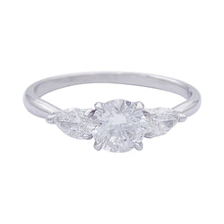 Bague solitaire accompagné - Castafiore