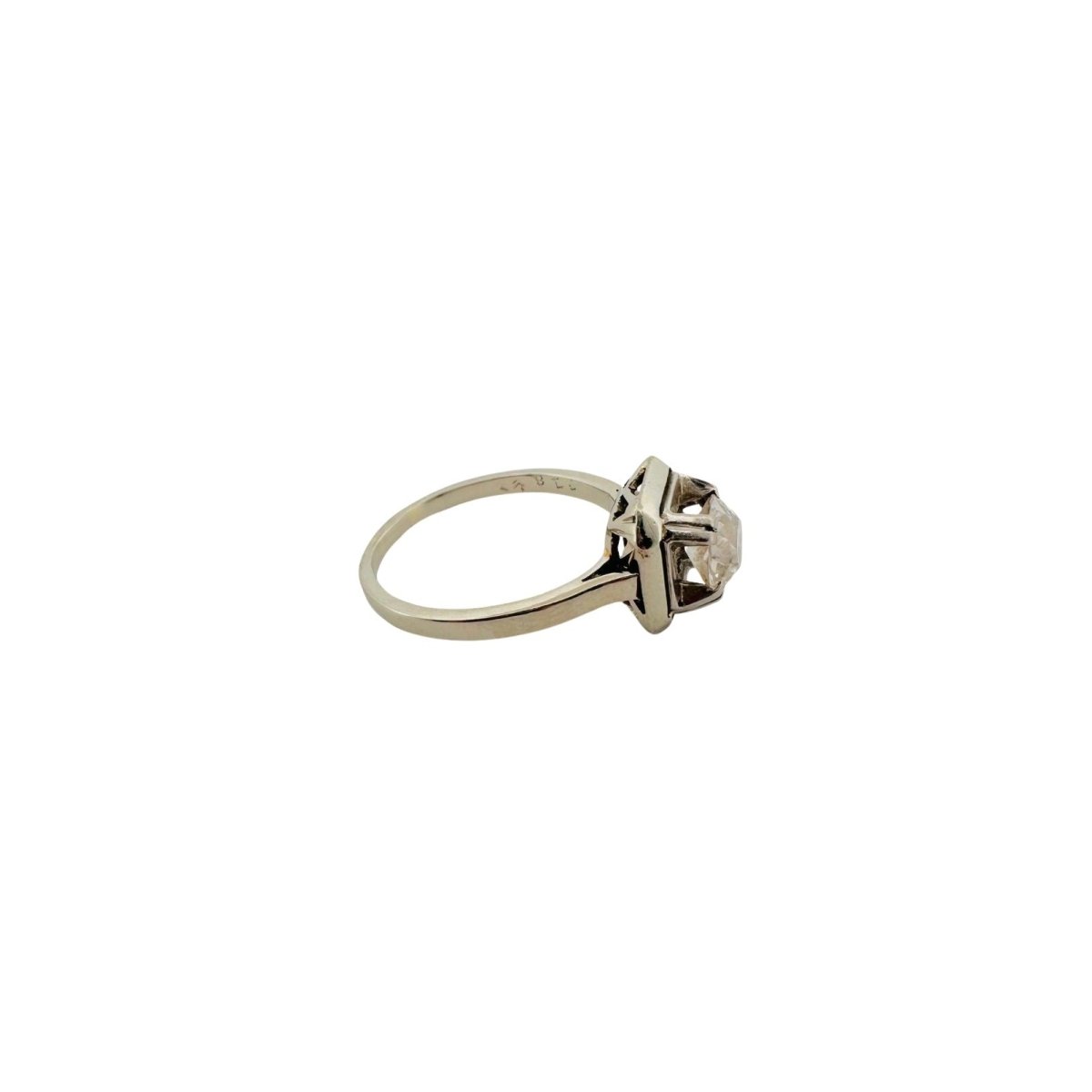 Bague Solitaire Art déco en platine et diamant - Castafiore