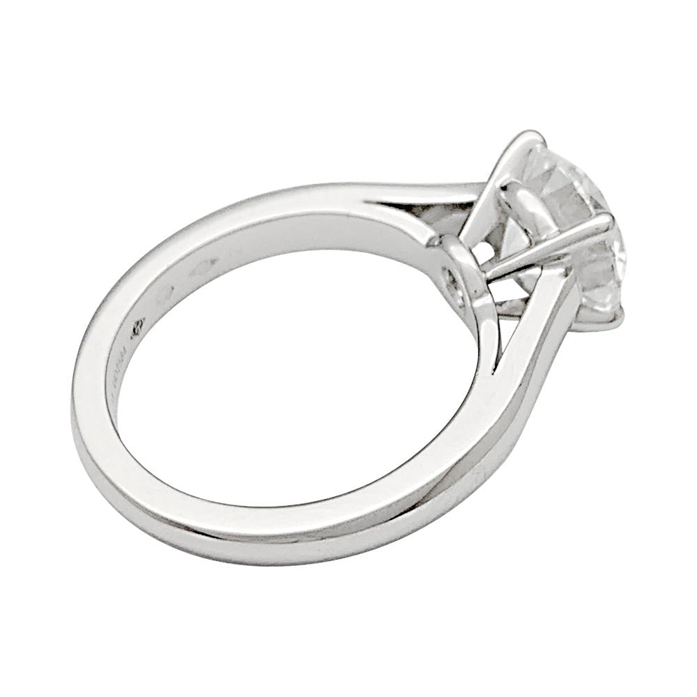 Bague Solitaire CARTIER "1895" en platine et diamant - Castafiore
