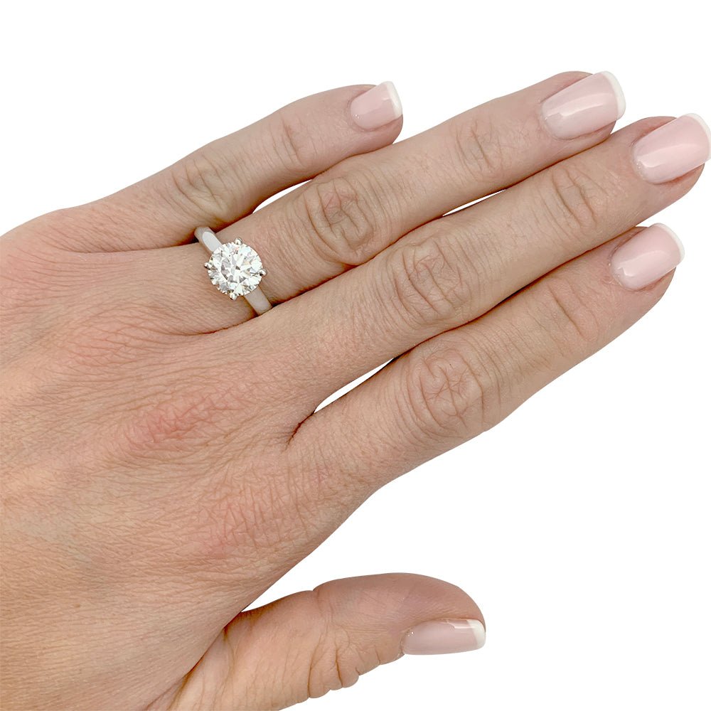 Bague Solitaire CARTIER "1895" en platine et diamant - Castafiore