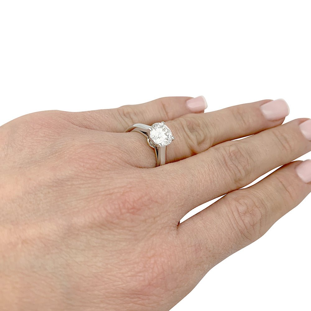 CARTIER Solitaire “1895” ring in platinum and diamond – Castafiore