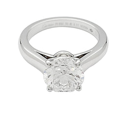 Bague Solitaire CARTIER "1895" en platine et diamant - Castafiore
