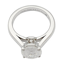 Bague Solitaire CARTIER "1895" en platine et diamant - Castafiore
