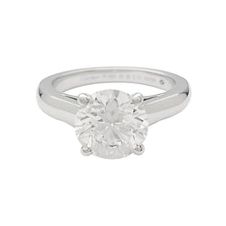 Bague Solitaire CARTIER "1895" en platine et diamant - Castafiore