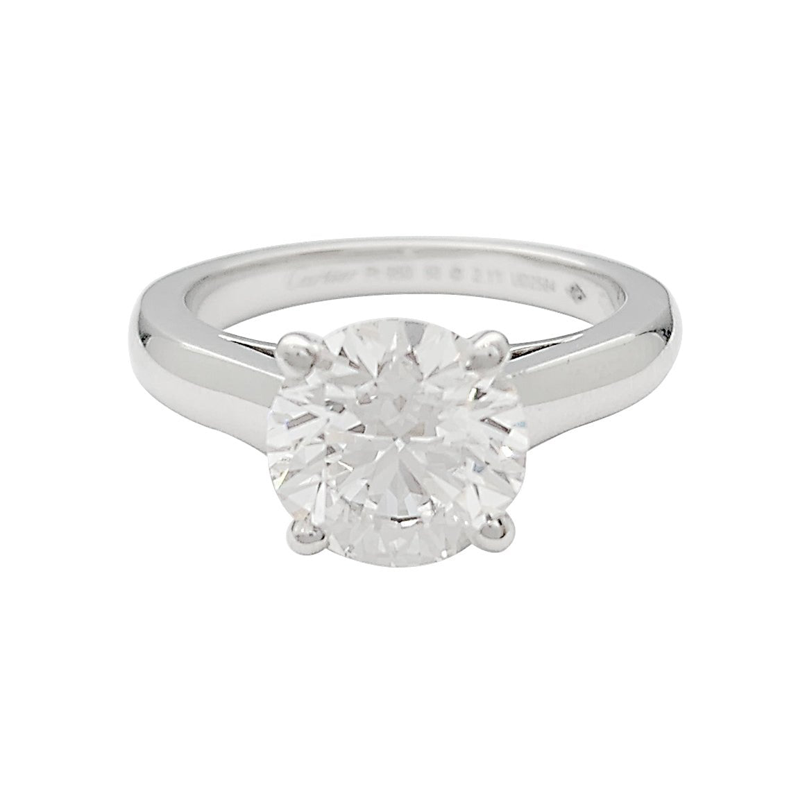 Bague Solitaire CARTIER "1895" en platine et diamant - Castafiore