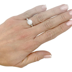 Bague Solitaire CARTIER "1895" en platine et diamant - Castafiore