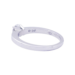 Bague Solitaire CARTIER "Déclaration" en platine et diamant - Castafiore