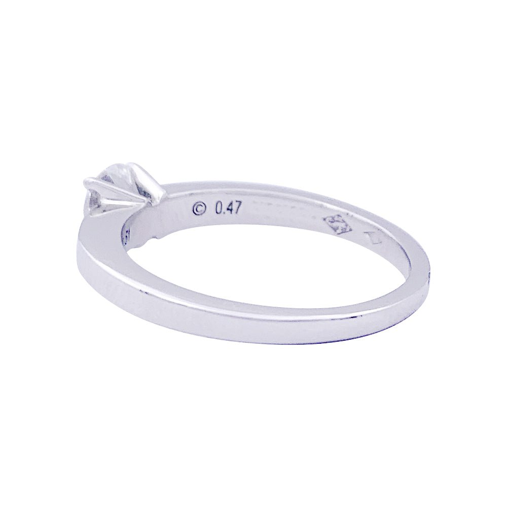 Bague Solitaire CARTIER "Déclaration" en platine et diamant - Castafiore