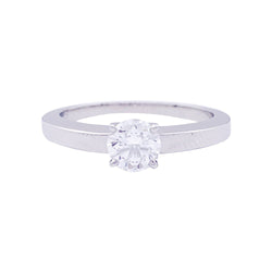 Bague Solitaire CARTIER "Déclaration" en platine et diamant - Castafiore