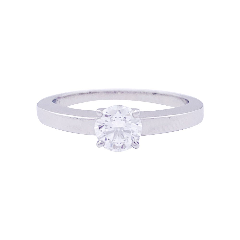 Bague Solitaire CARTIER "Déclaration" en platine et diamant - Castafiore