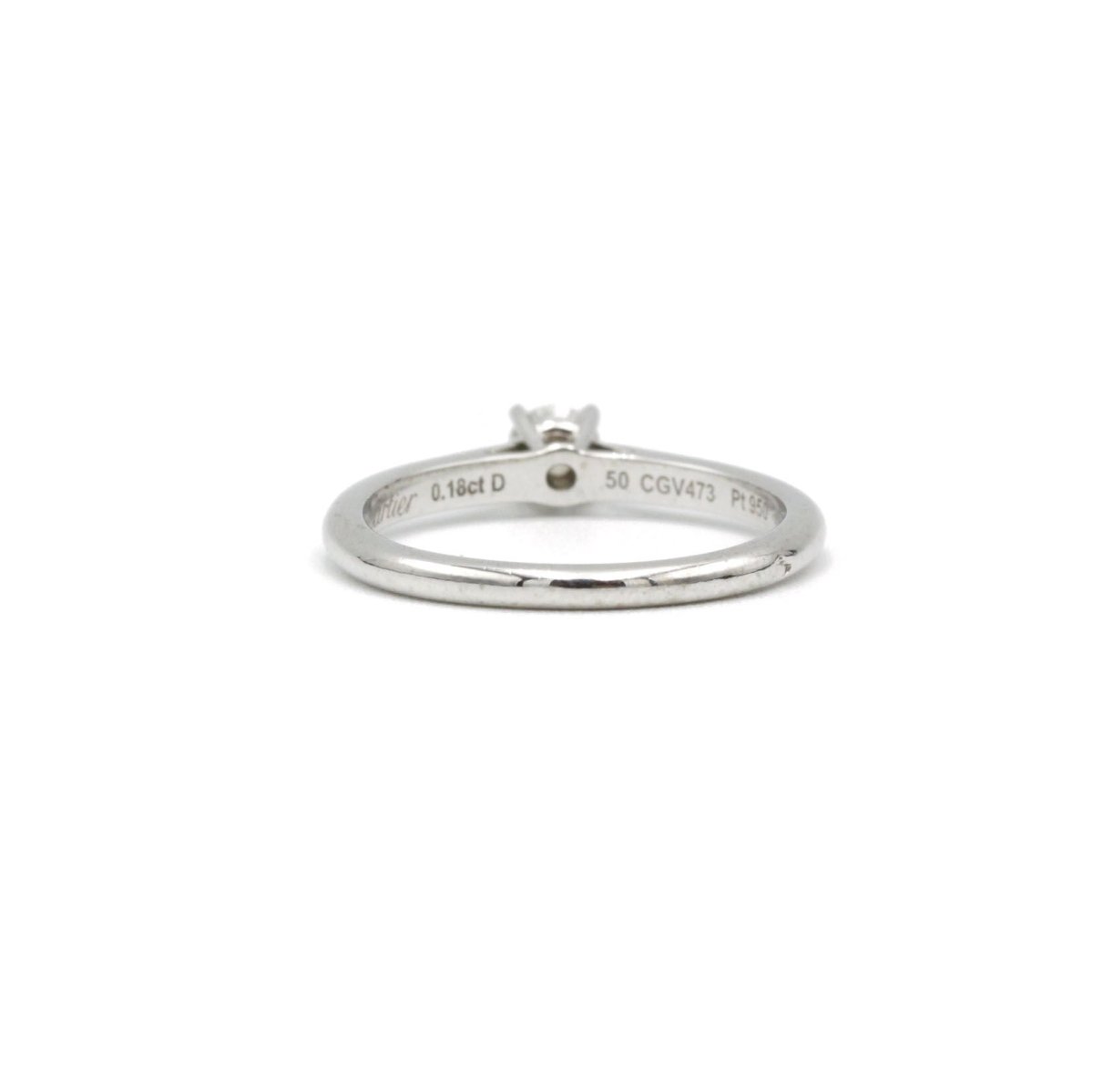 Bague Solitaire CARTIER en platine et diamant - Castafiore