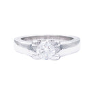 Bague Solitaire CARTIER, "Louis Cartier" en platine et diamant. - Castafiore