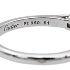 Bague Solitaire CARTIER platine et diamant - Castafiore