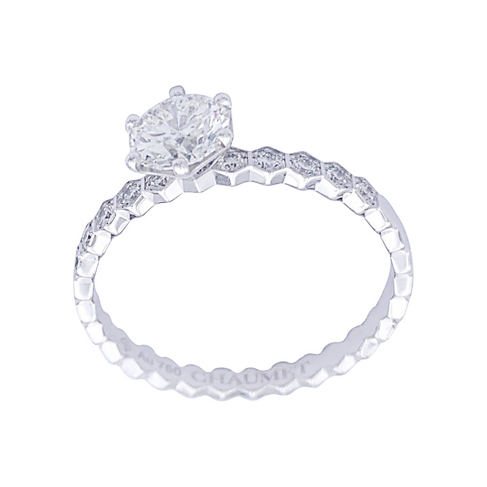 Bague Solitaire Chaumet "Bee my Love" en or blanc en diamants - Castafiore