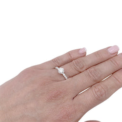 Bague Solitaire Chaumet "Bee my Love" en or blanc en diamants - Castafiore