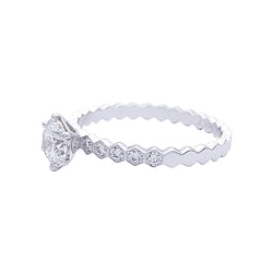 Bague Solitaire Chaumet "Bee my Love" en or blanc en diamants - Castafiore