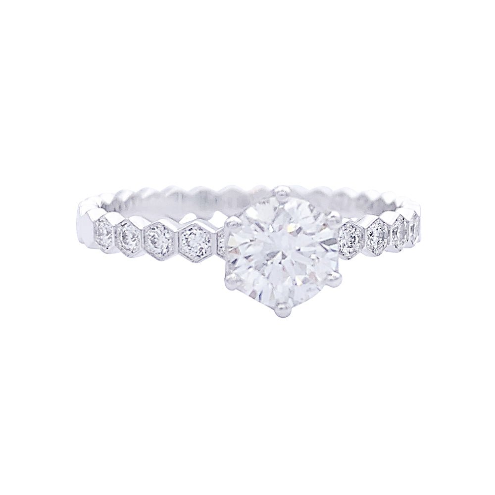 Bague Solitaire Chaumet "Bee my Love" en or blanc en diamants - Castafiore