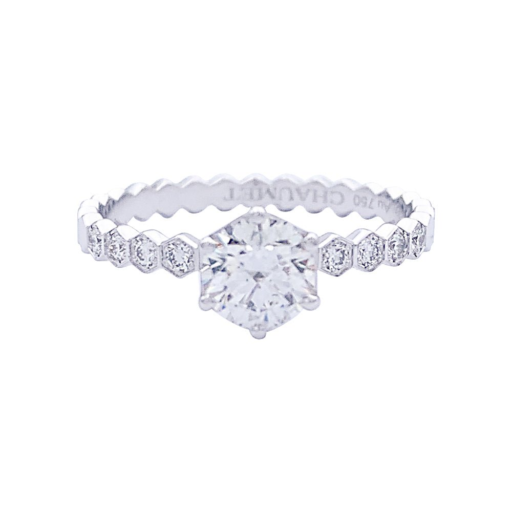 Bague Solitaire Chaumet "Bee my Love" en or blanc en diamants - Castafiore