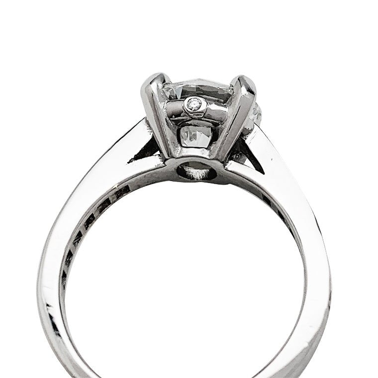 Bague solitaire diamant 2,02 carats en platine - Castafiore