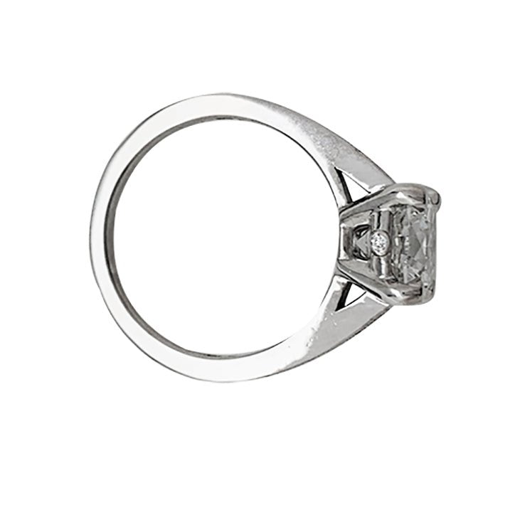 Bague solitaire diamant 2,02 carats en platine - Castafiore