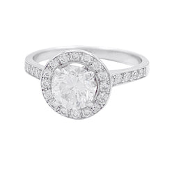 Bague solitaire diamant, or blanc - Castafiore