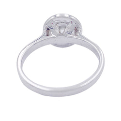 Bague solitaire diamant, or blanc - Castafiore