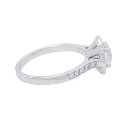 Bague solitaire diamant, or blanc - Castafiore