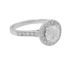 Bague solitaire diamant, or blanc - Castafiore