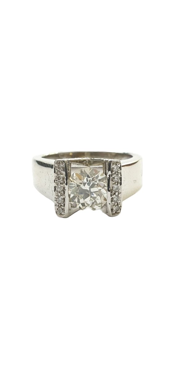 Bague solitaire diamant taille ancienne - Castafiore