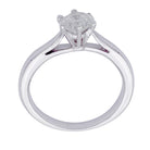 Bague solitaire en or blanc, diamant 0,73 carat - Castafiore