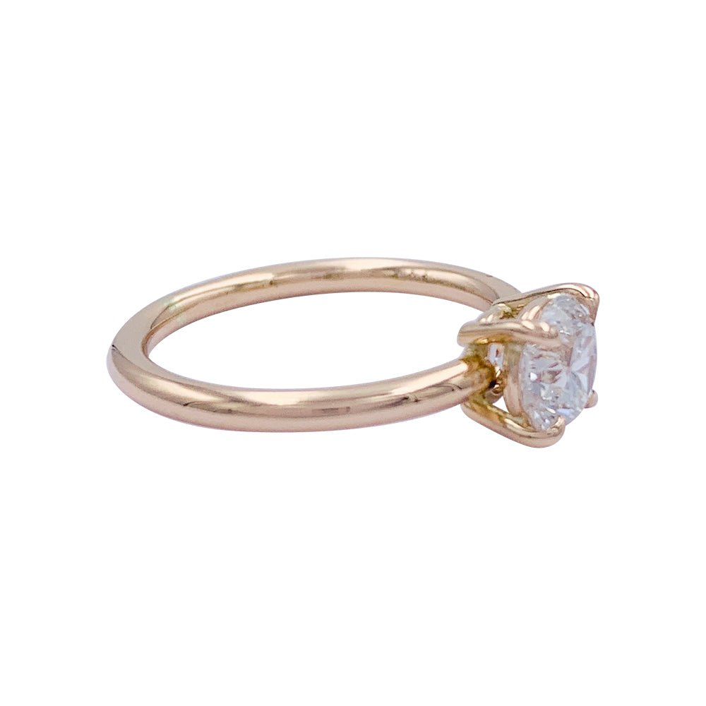 Bague solitaire en or blanc, diamant 1 carat - Castafiore