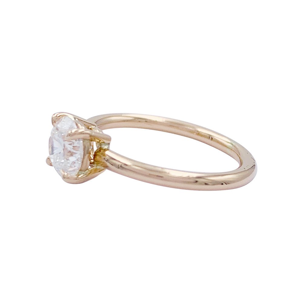 Bague solitaire en or blanc, diamant 1 carat - Castafiore