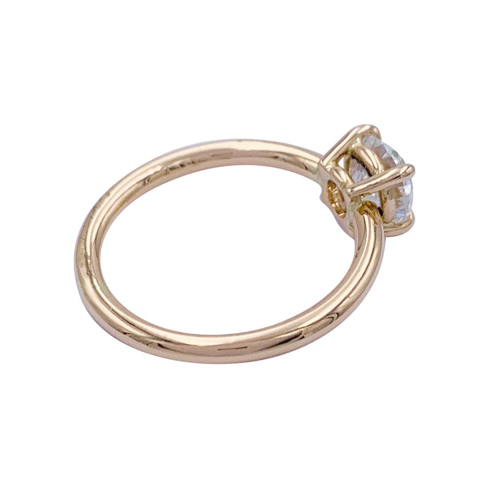 Bague solitaire en or blanc, diamant 1 carat - Castafiore