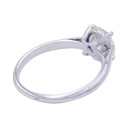 Bague solitaire en or blanc, diamant 1,36 carat - Castafiore