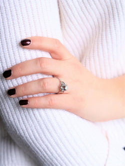 Bague Solitaire en or blanc diamant - Castafiore