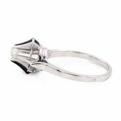 Bague Solitaire en or blanc diamant - Castafiore