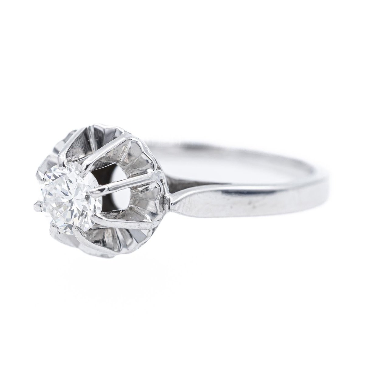 Bague Solitaire en or blanc et diamant - Castafiore