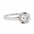 Bague solitaire en or blanc et diamant - Castafiore