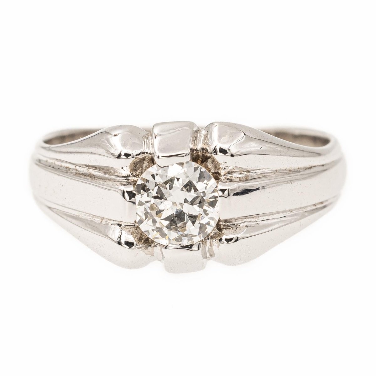 Bague Solitaire en or blanc et diamant - Castafiore