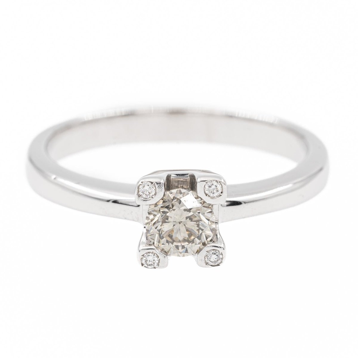 Bague Solitaire en or blanc et diamant - Castafiore