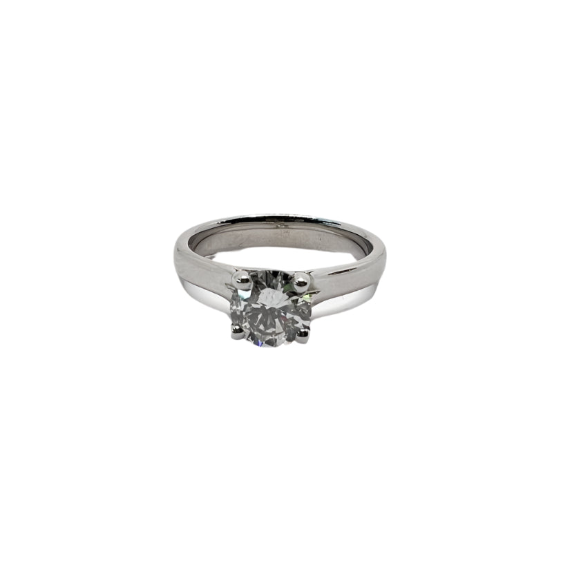 Bague Solitaire en or blanc et diamant - Castafiore