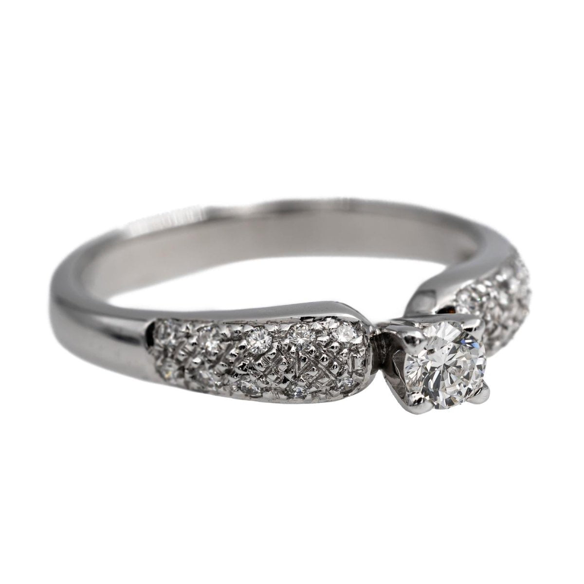 Bague Solitaire en or blanc et diamant - Castafiore