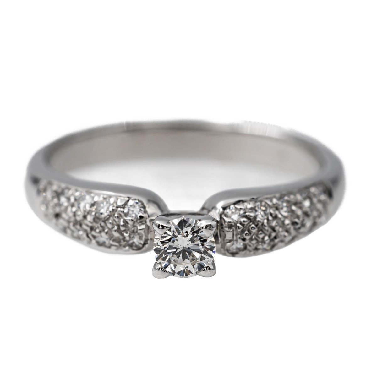 Bague Solitaire en or blanc et diamant - Castafiore