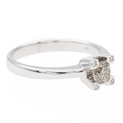Bague Solitaire en or blanc et diamant - Castafiore