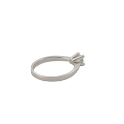Bague Solitaire en or blanc et diamant - Castafiore